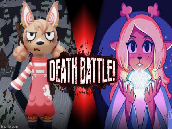 Minthoof vs. Noelle Holiday (Flavor Frenzy vs. Deltarune) | image tagged in roblox,deltarune,deer,i tried my best okay | made w/ Imgflip meme maker