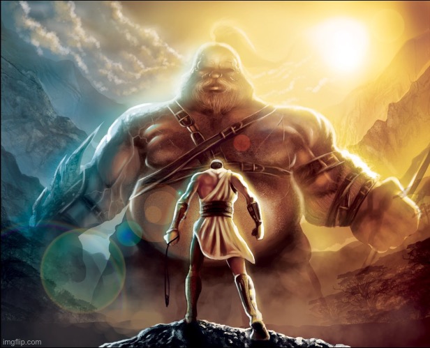 David vs Goliath | image tagged in david vs goliath | made w/ Imgflip meme maker