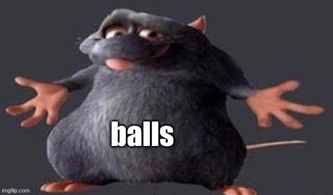 Shrugging Rat | balls | image tagged in shrugging rat | made w/ Imgflip meme maker