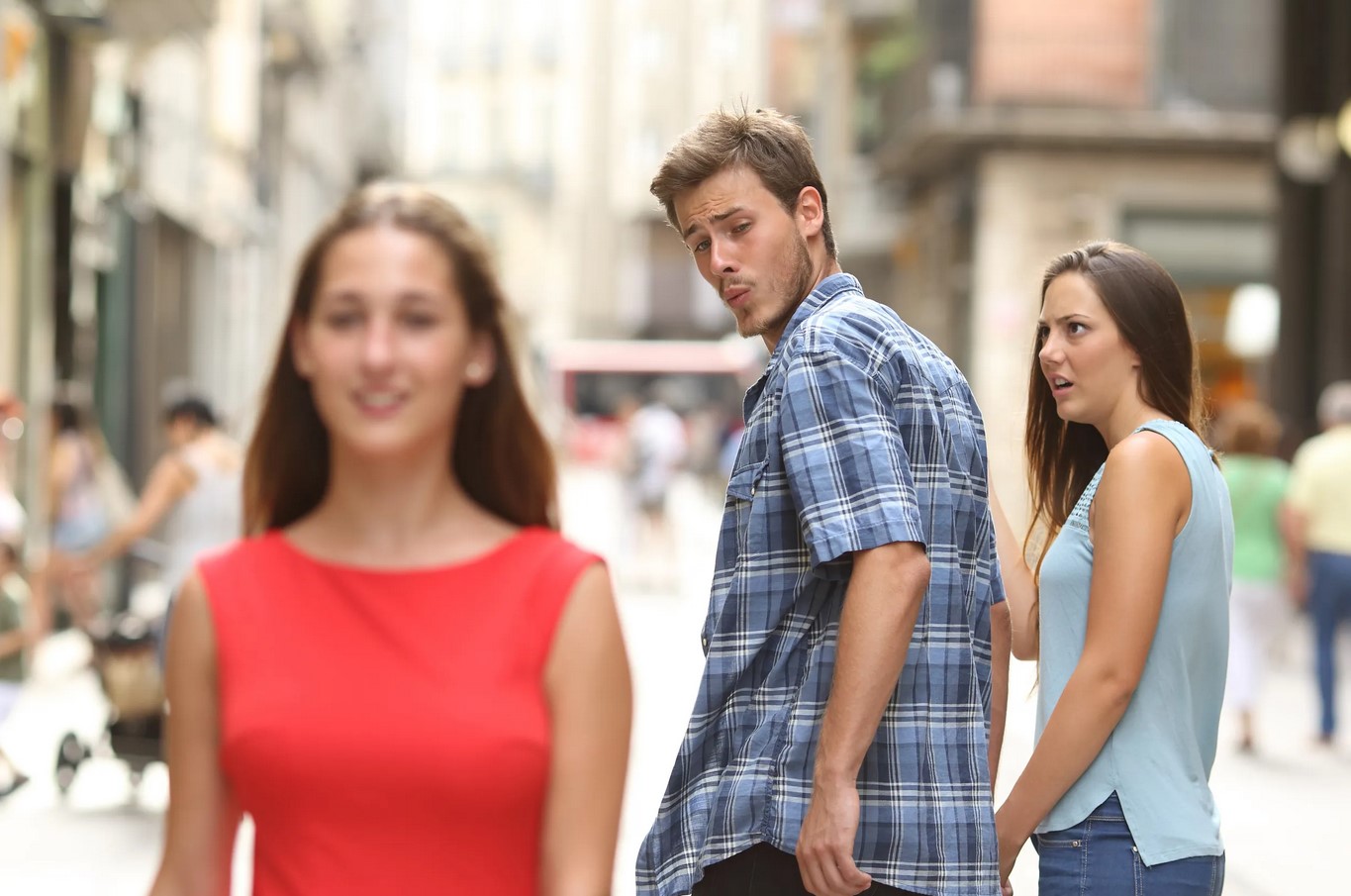 Distracted Boyfriend Blank Meme Template