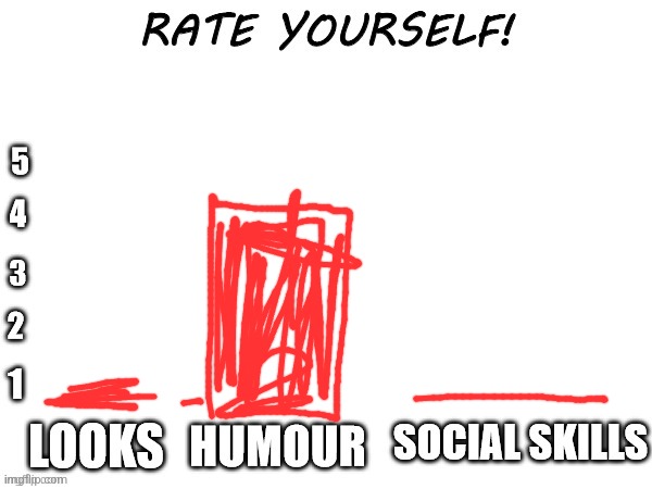 Rating myself | image tagged in rate yourself | made w/ Imgflip meme maker