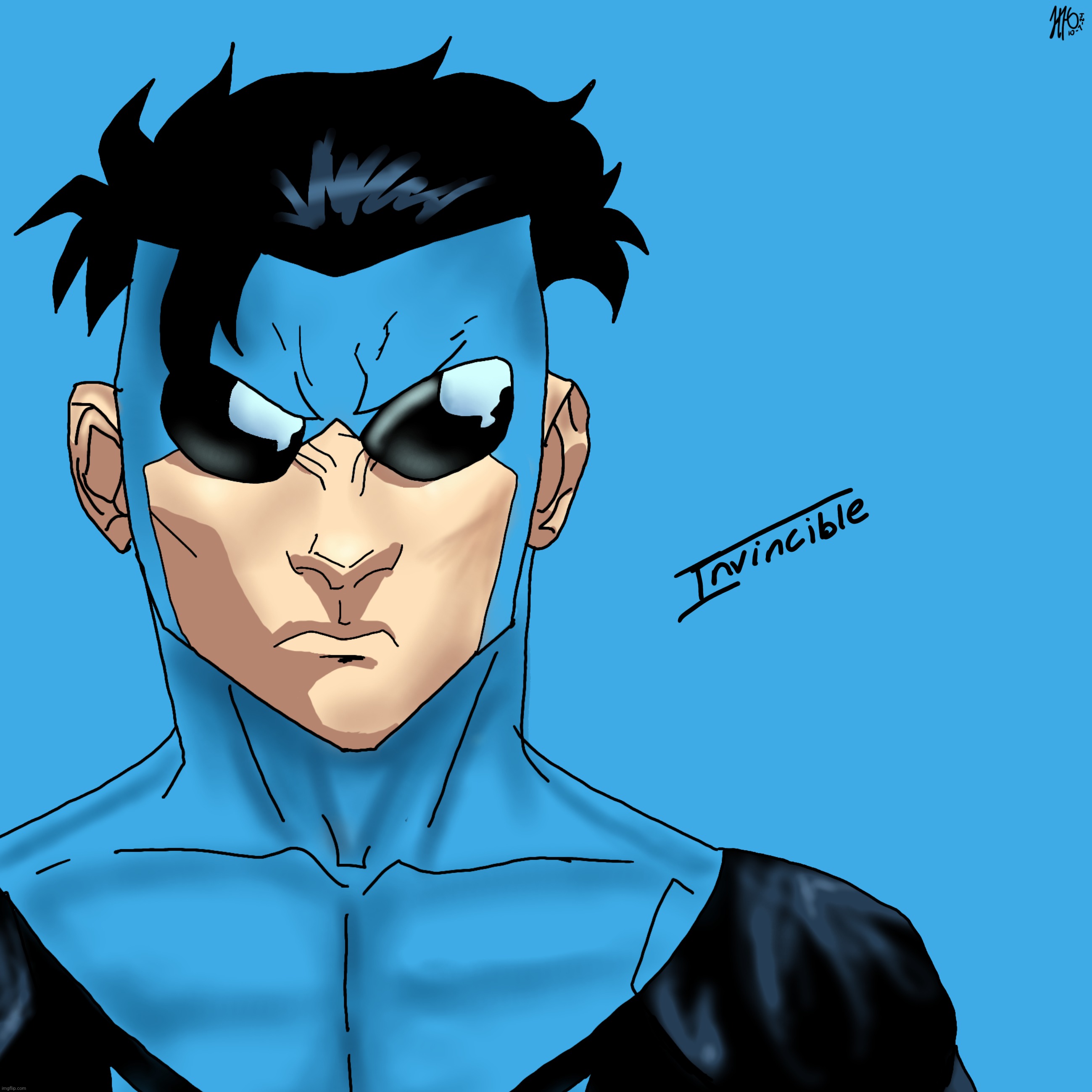 Invincible | image tagged in drawing,invincible | made w/ Imgflip meme maker