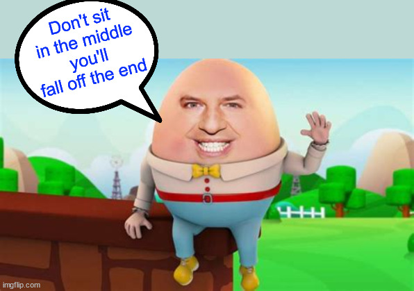 Trust everything CNN tells you | Don't sit in the middle you'll fall off the end | image tagged in fake news,cnn,brian stelter,humpty dumpty | made w/ Imgflip meme maker