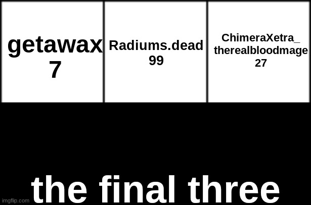 the final three | made w/ Imgflip meme maker