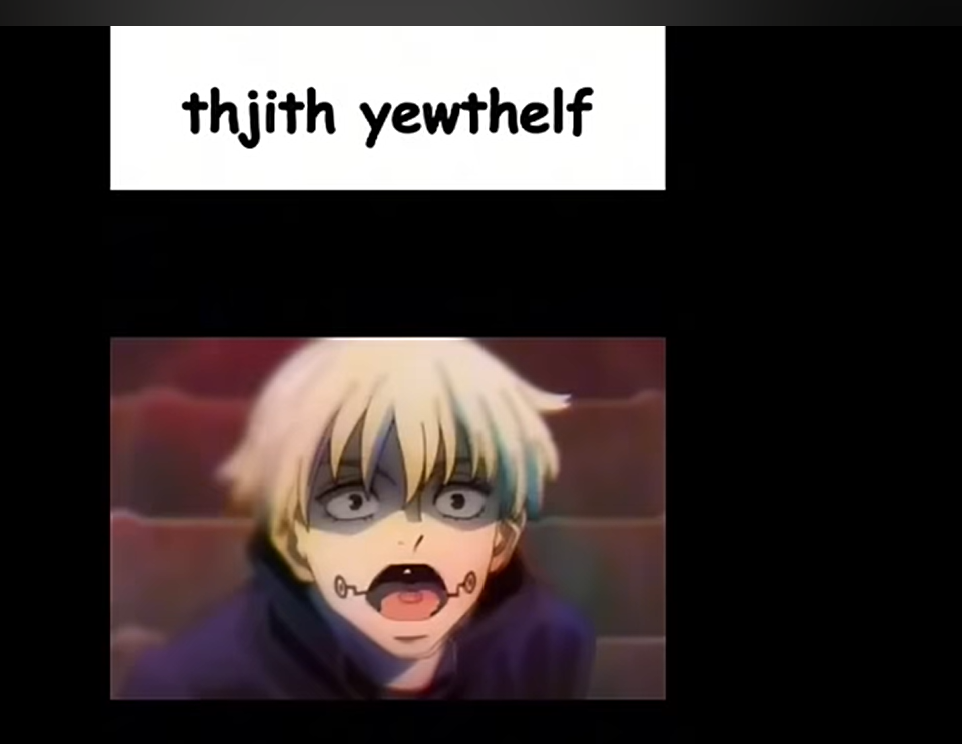 High Quality toge inumaki kys but he has 1 tooth Blank Meme Template