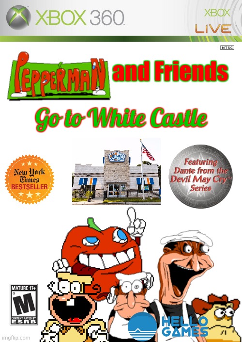 White Castle is Cooked | and Friends; Go to White Castle | image tagged in xbox 360 cover | made w/ Imgflip meme maker