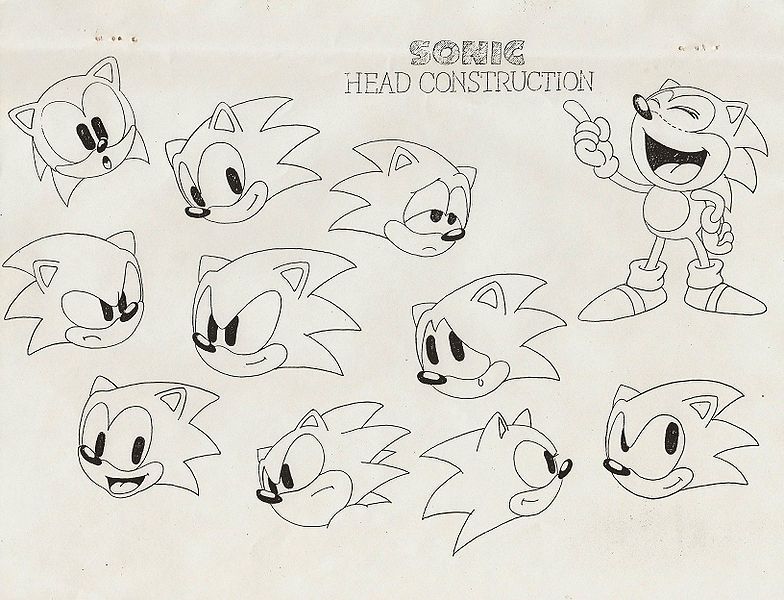 High Quality Sonic Head Construction Blank Meme Template