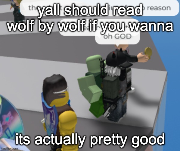 psychotic raider reads a book in 2024 challenge (impossible) | yall should read wolf by wolf if you wanna; its actually pretty good | image tagged in nuclear backshots | made w/ Imgflip meme maker