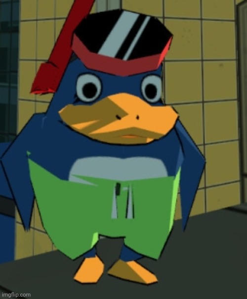 Everywhere I go, I just see polo the penguin. Blank Meme Template