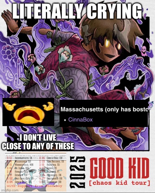 the sain and puffering | LITERALLY CRYING; I DON’T LIVE CLOSE TO ANY OF THESE | made w/ Imgflip meme maker
