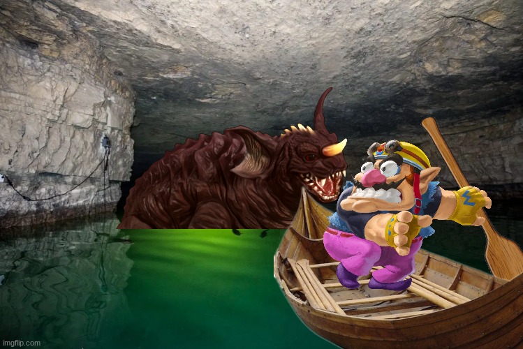 Wario dies from Baragon while exploring an underground cave.mp3 | made w/ Imgflip meme maker