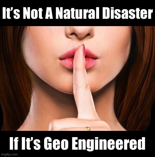 It’s Not A Natural Disaster If It’s Geo Engineered | It’s Not A Natural Disaster; If It’s Geo Engineered | image tagged in climate scam,climate change,geoengineering,weather control,haarp,deindustrialisation | made w/ Imgflip meme maker