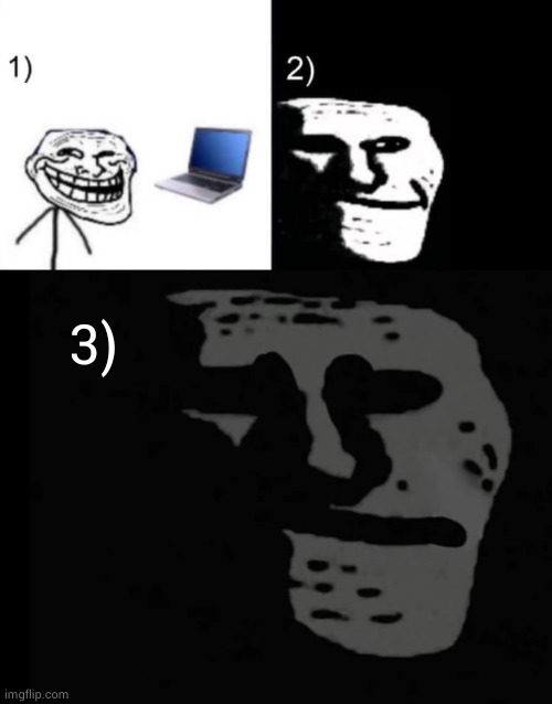 Depressed trollface Blank Meme Template