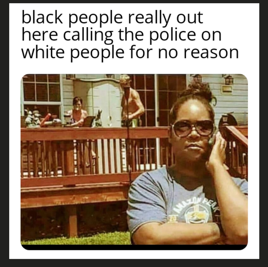 High Quality black people calling the police on white people Blank Meme Template