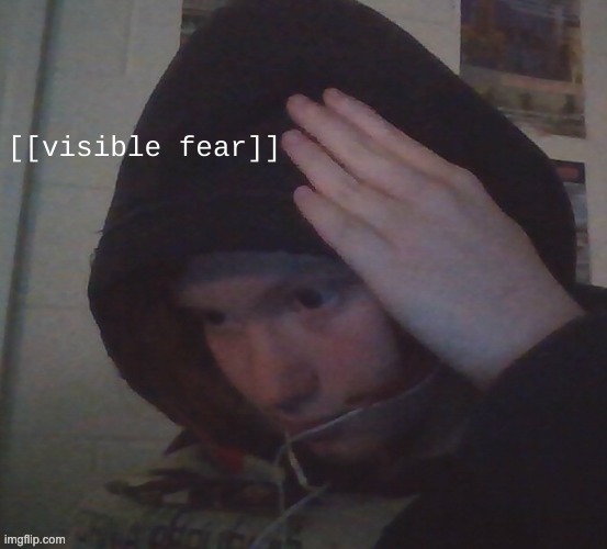 STM visible fear | image tagged in stm visible fear | made w/ Imgflip meme maker