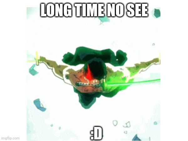 Long time no see | LONG TIME NO SEE; :D | image tagged in gaming | made w/ Imgflip meme maker