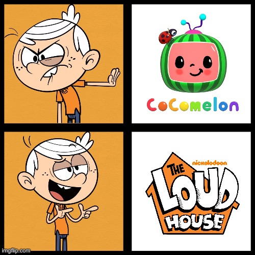 Lincoln Prefers *TLH Over Cocomelon | image tagged in lincoln loud,the loud house,nickelodeon,cocomelon,deviantart,lori loud | made w/ Imgflip meme maker