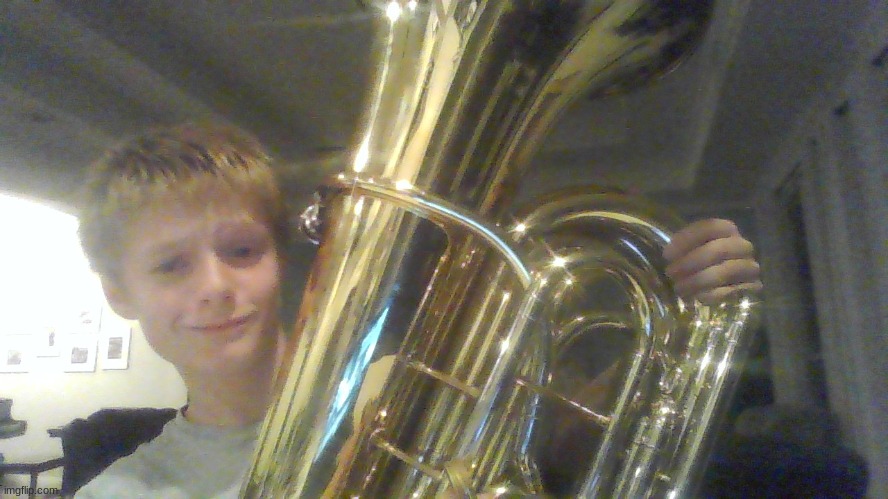 Tuba face reveal | image tagged in tuba face reveal | made w/ Imgflip meme maker