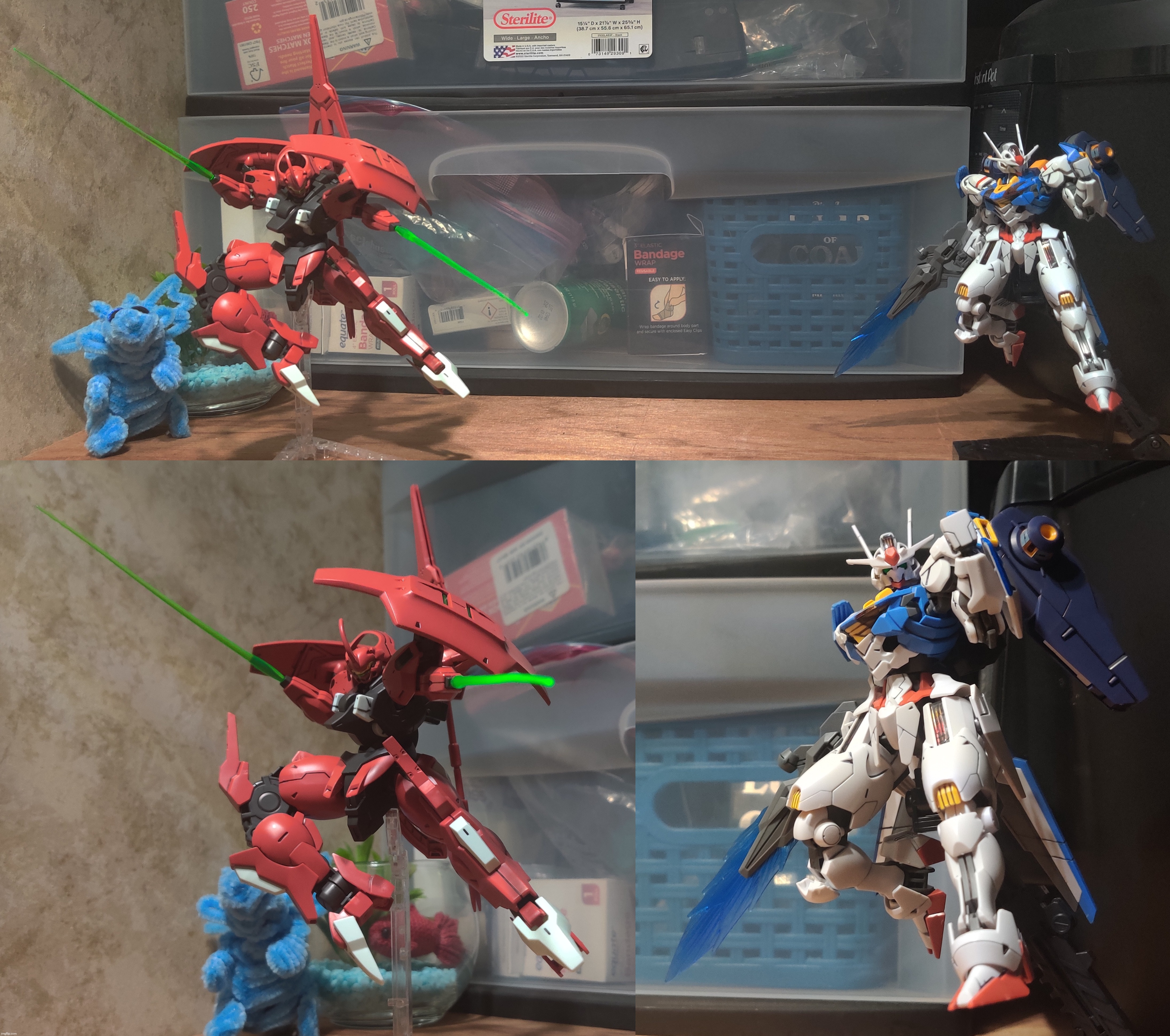 A couple of my favorite high grades, the darilbalde and Gundam aerial. | made w/ Imgflip meme maker