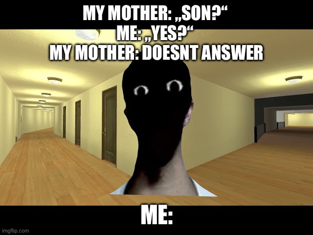 Things we all hate | MY MOTHER: „SON?“ 
ME: „YES?“ 
MY MOTHER: DOESNT ANSWER; ME: | image tagged in meme,funny,relatable,gmod,nextbot,for real | made w/ Imgflip meme maker