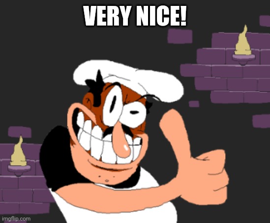 Peppino Thumbs Up | VERY NICE! | image tagged in peppino thumbs up | made w/ Imgflip meme maker
