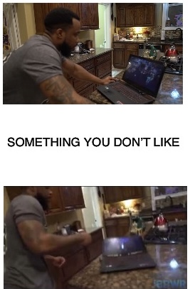 CashNasty Punches Laptop Blank Meme Template