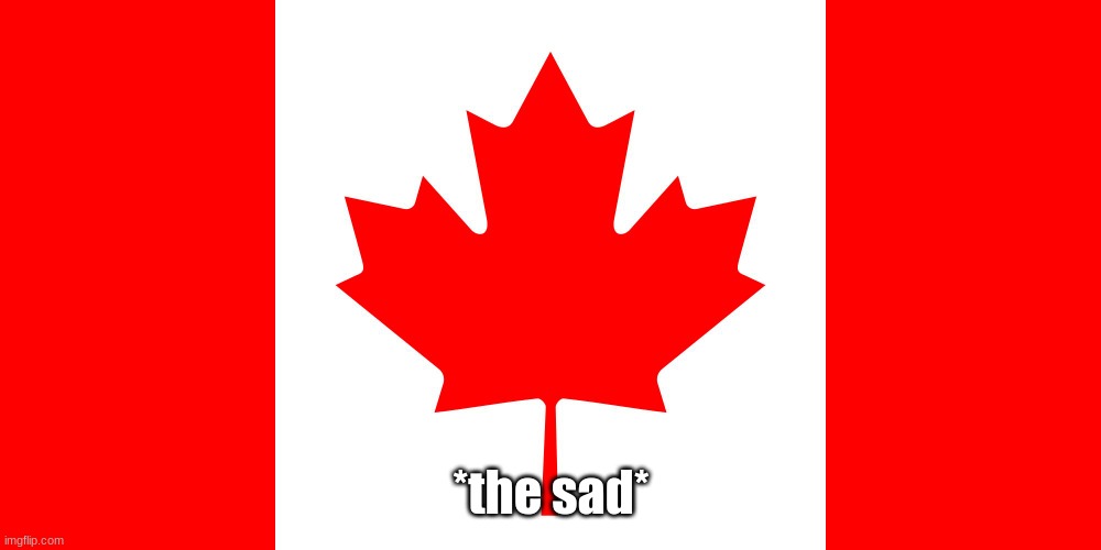 Canadian Flag | *the sad* | image tagged in canadian flag | made w/ Imgflip meme maker