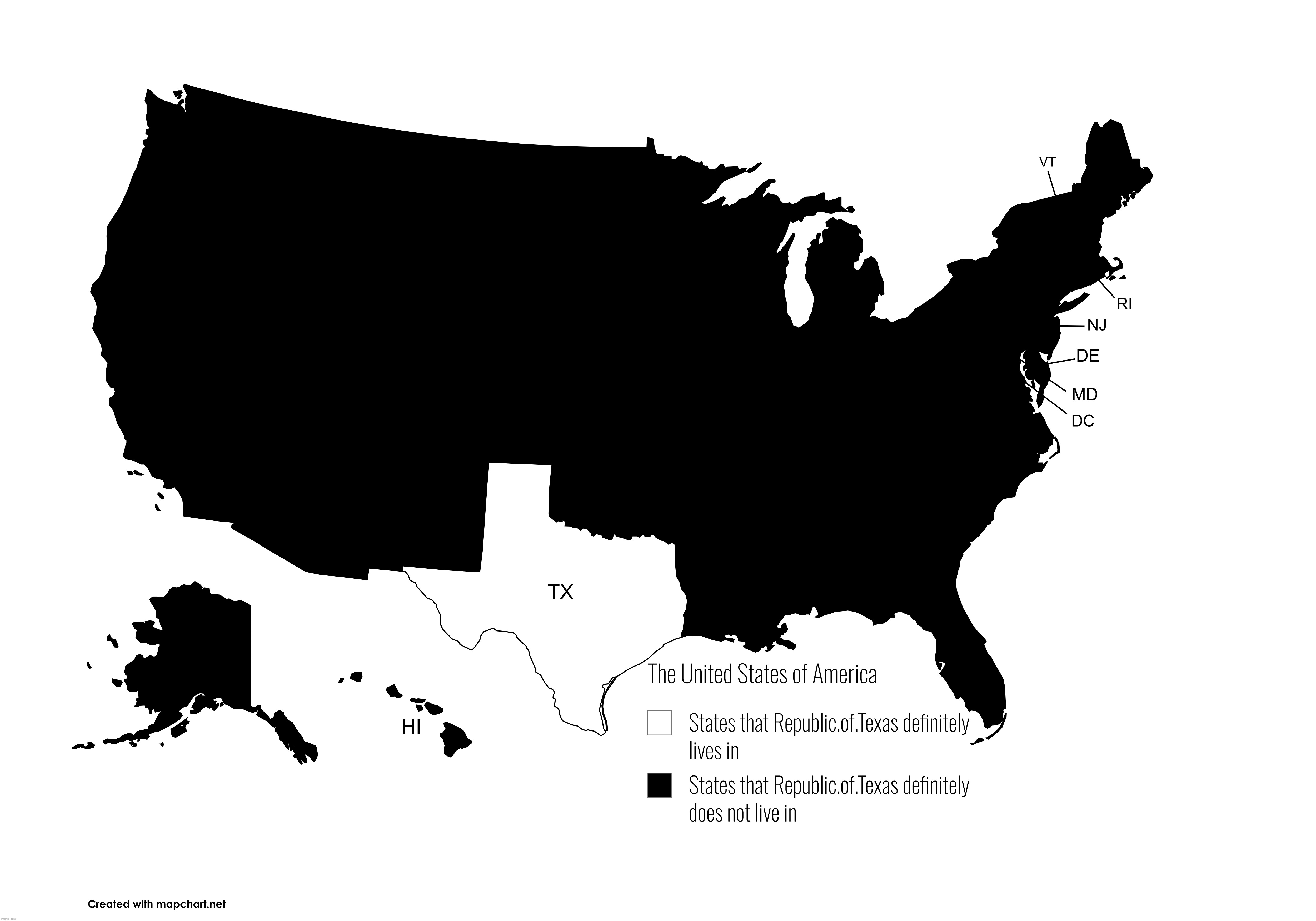 Made a map for Republic.of.Texas | made w/ Imgflip meme maker