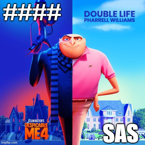 Double Life | ####; SAS | image tagged in double life | made w/ Imgflip meme maker