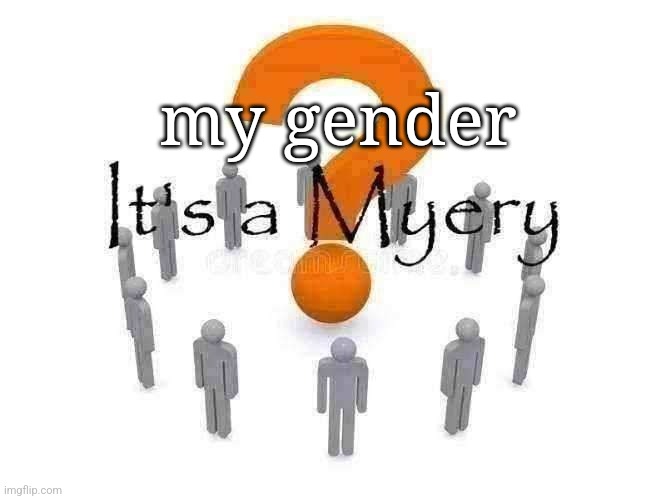 It's a Myery | my gender | image tagged in it's a myery | made w/ Imgflip meme maker