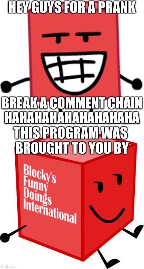 High Quality Blocky chain break Blank Meme Template