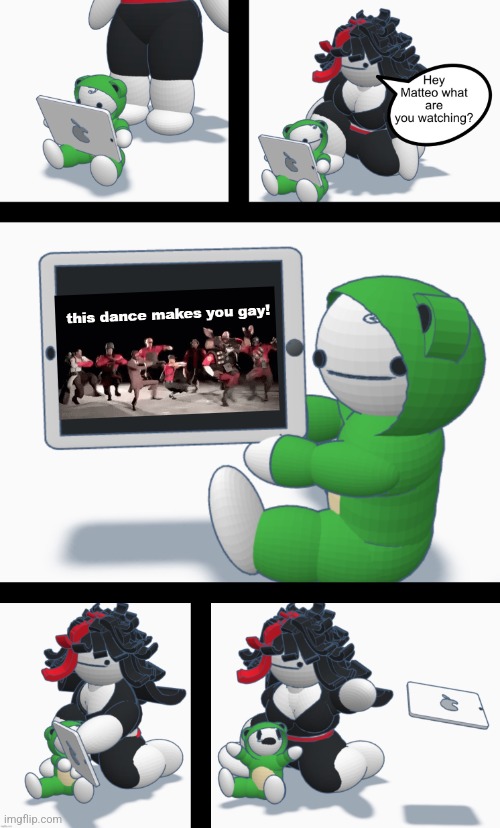 Hey Matteo what are you watching? (Bad ending) | image tagged in hey matteo what are you watching | made w/ Imgflip meme maker