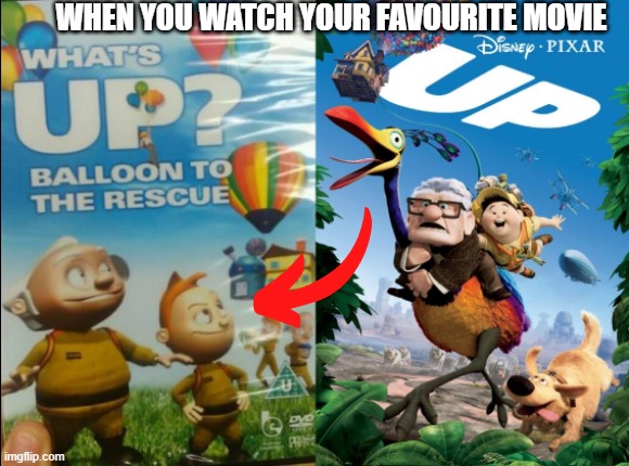 when things are off brand #3 | WHEN YOU WATCH YOUR FAVOURITE MOVIE | image tagged in off brand | made w/ Imgflip meme maker