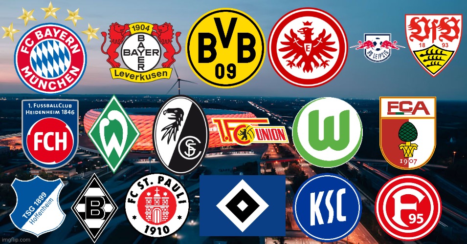 ALL 18 Bundesliga 2025-26 clubs PREDICTION | image tagged in bundesliga,bayern munich,dortmund,leverkusen,germany,soccer | made w/ Imgflip meme maker