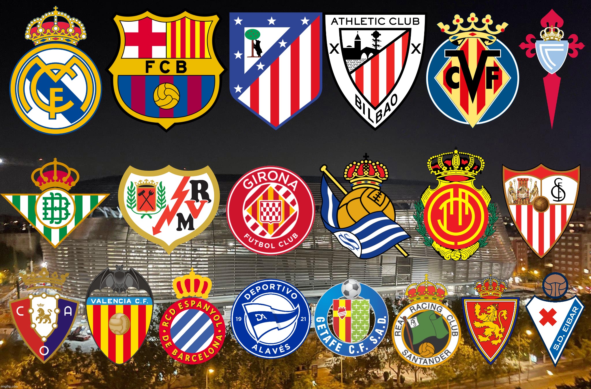 ALL 20 LALIGA EA SPORTS Clubs for 2025-26 edition (PREDICTION) | image tagged in real madrid,barcelona,atletico madrid,laliga,soccer,spain | made w/ Imgflip meme maker