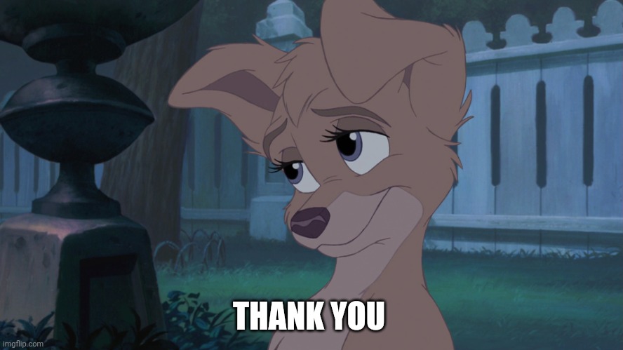 Thank you | THANK YOU | image tagged in lady and the tramp 2 | made w/ Imgflip meme maker