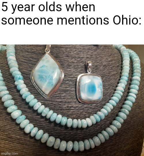 Jewelry Face | 5 year olds when someone mentions Ohio: | image tagged in jewelry face,ohio | made w/ Imgflip meme maker