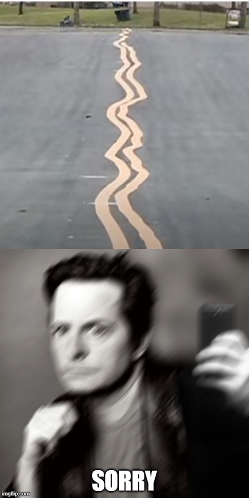 Lines | SORRY | image tagged in michael j fox takes a selfie | made w/ Imgflip meme maker