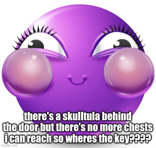 i am fucking insane | there's a skulltula behind the door but there's no more chests i can reach so wheres the key???? | image tagged in i am fucking insane | made w/ Imgflip meme maker