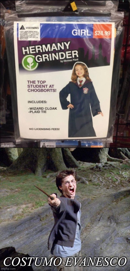 GTFO | COSTUMO EVANESCO | image tagged in harry potter,gtfo,disappearing,cosplay fail,hermione granger,dirty harry | made w/ Imgflip meme maker