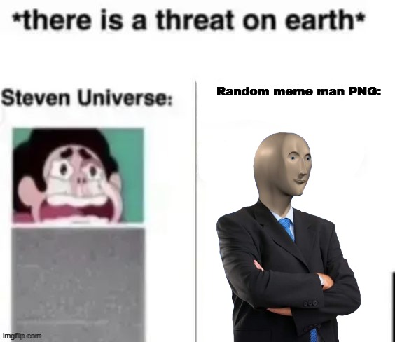 *There is a threat on earth* | Random meme man PNG: | image tagged in there is a threat on earth | made w/ Imgflip meme maker