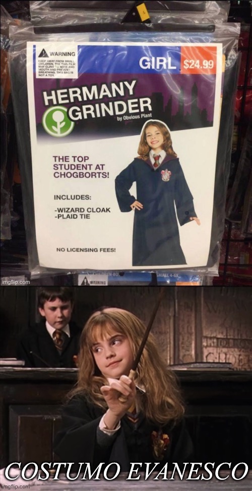 Failed cosplay | COSTUMO EVANESCO | image tagged in scumbag hermoine,costume,cosplay fail | made w/ Imgflip meme maker