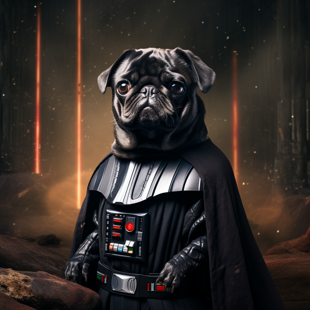 Darth Vader Pug Blank Meme Template