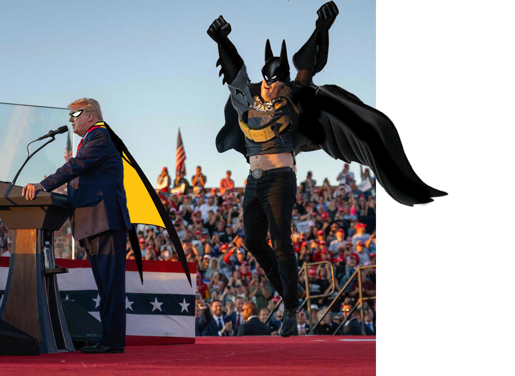 Meme template Trump and  Musk (Batman and Robin) Blank Meme Template