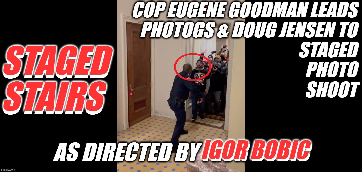 J6 STAGED STAIRS... | image tagged in scripted,staged,photo shoot,bobic,goodman,fake | made w/ Imgflip meme maker