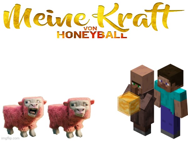 Minecraft characters play Honey ball! (Parody) | image tagged in minecraft,pink sheep,steve,villager,honey ball,sports | made w/ Imgflip meme maker