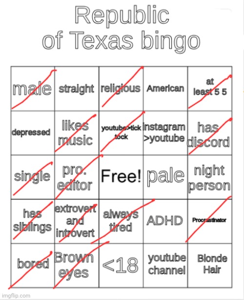 Why am I doing this | image tagged in republic of texas bingo | made w/ Imgflip meme maker