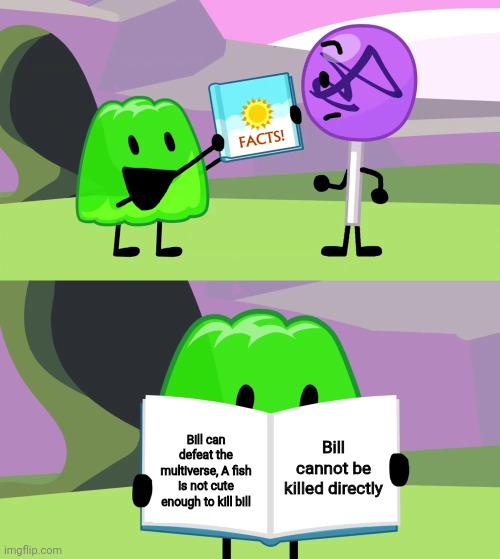 Gelatin's book of facts | Bill cannot be killed directly; Bill can defeat the multiverse, A fish is not cute enough to kill bill | image tagged in gelatin's book of facts,im sorry,bill cipher | made w/ Imgflip meme maker