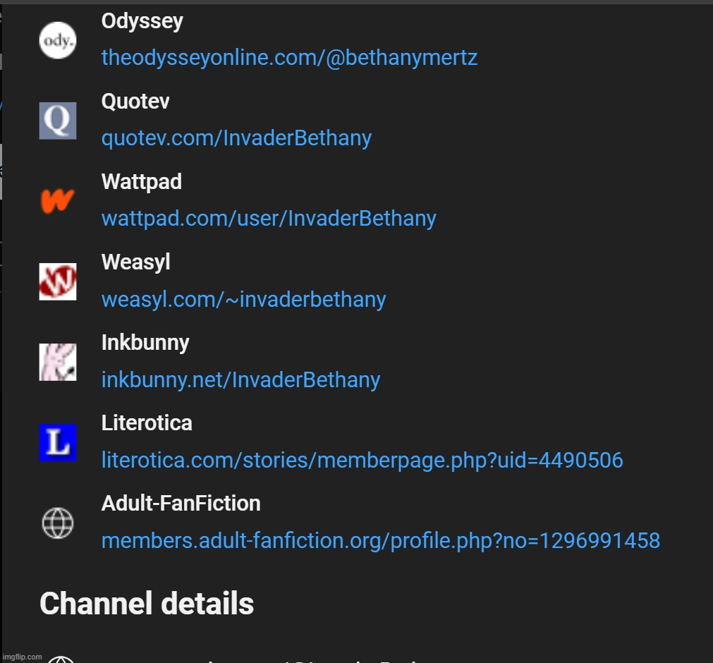 I got a feeling that it's the same InvaderBethany that runs the LGBTQ stream | made w/ Imgflip meme maker