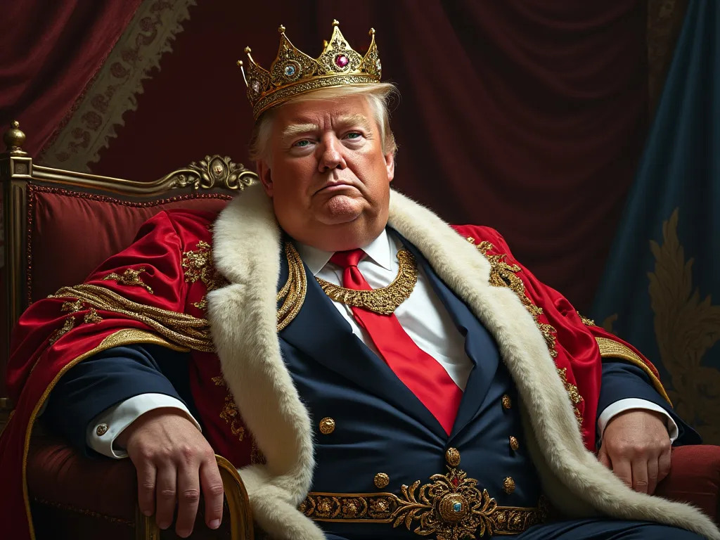 Trump as King. We don't have kings in this country. Blank Meme Template